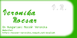 veronika mocsar business card